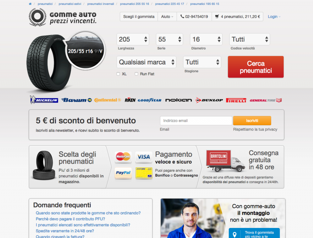 Gommadiretto e gli altri, dove acquistare pneumatici online