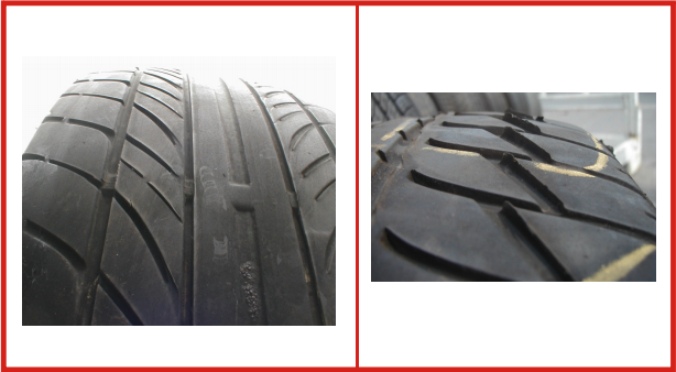 Danneggiamento pneumatici: usura con sbavature sui lati?