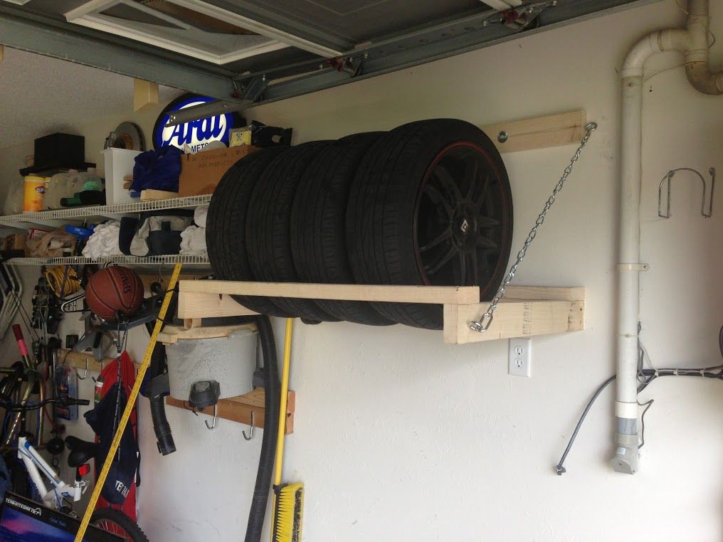Come appendere le gomme in garage